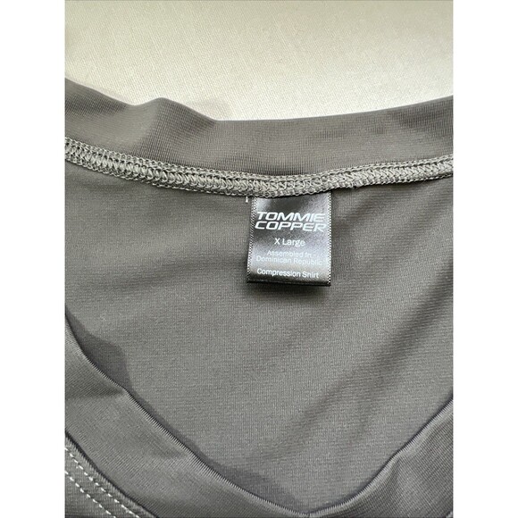 Tommie Copper Gray Long Sleeve V-neck Compression Shirt Women’s X-Large - Picture 2 of 5